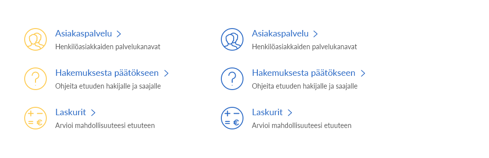 Esimerkki kuvitusikonien käytöstä lisäelementteinä.